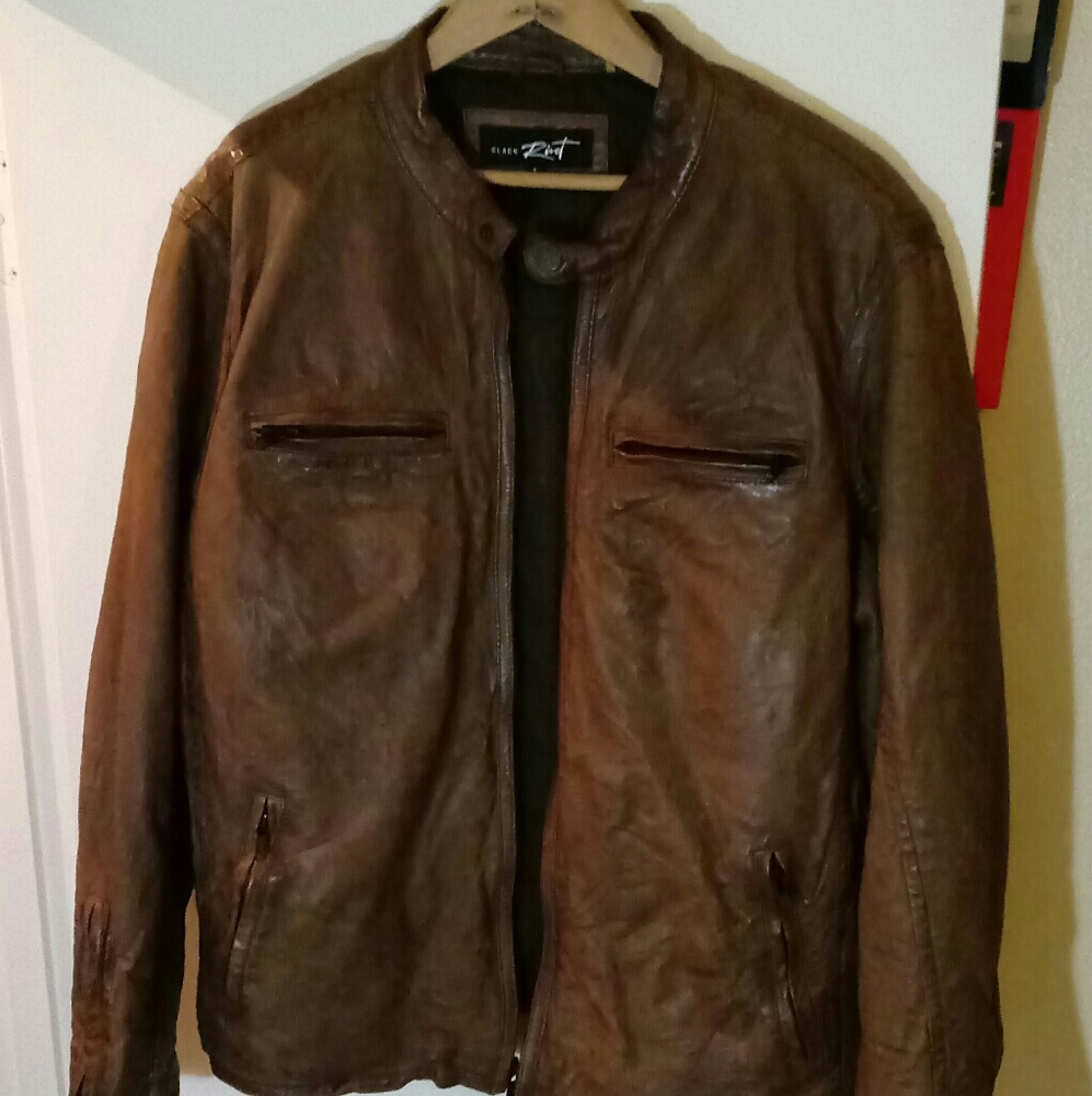 Black Rivet genuine leather jacket